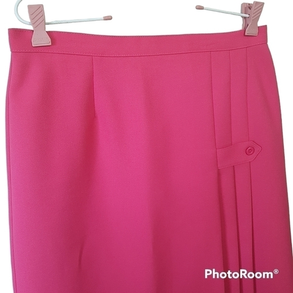 Vintage D'Allaird's Pleated Pink Midi Skirt - Picture 3 of 9